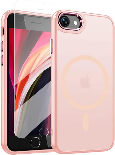 Vista 100 de WRJ Funda magnética mate para iPhone Air de 6.5 pulgadas, [compatible con Magsafe] [protección contra caídas de grado militar], delgada Negro