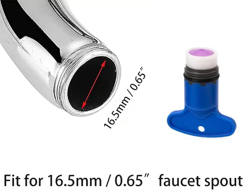 Vista 4 de 1 juego de 0.650 in filtro de grifo limitador grifo aireador llave restrictor piezas de repuesto para baño o cocina