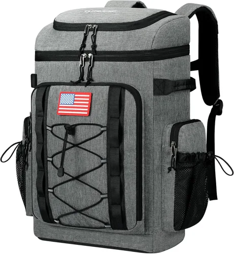 Vista 9 de Maelstrom 35/50 Can Insulated Backpack Cooler, Leakproof Soft Lunch Ice Bag Negro