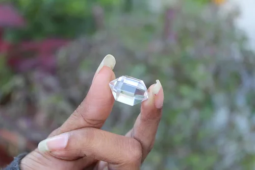 Vista 8 de Jet Hermoso cristal de cuarzo Herkimer piedra preciosa Sphatik Diamond Healing Crystal Natural Auténtico Buena Suerte Genuino Divino Santo Piadoso
