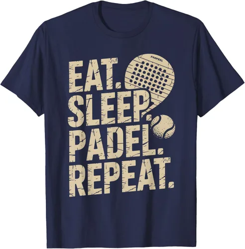 Vista 51 de Camiseta Eat Sleep Padel Repeat Padel Jugador de Tenis