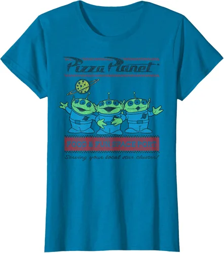 Vista 24 de Disney Pixar Toy Story Pizza Planet Aliens Camiseta
