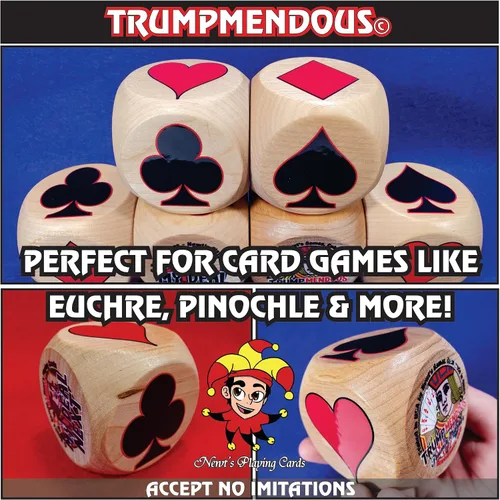 Vista 4 de Newt's Playing Cards Marcador/indicador Trumpmendo original de Trump para Bridge, Euchre, Pinochle y otros juegos de cartas – Pips grandes, marcador