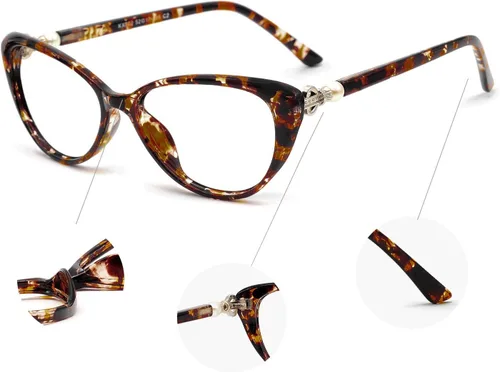 Vista 6 de MARE AZZURO Gafas de lectura progresivas multifocales con bloqueo de luz azul para mujer Cateye