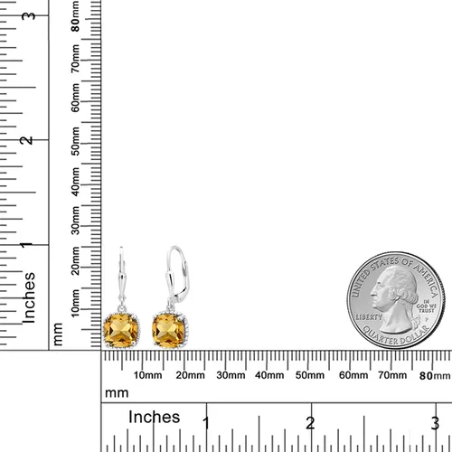 Vista 71 de Gem Stone King Aretes colgantes de plata de ley 925 de 0.315 pulgadas para mujer