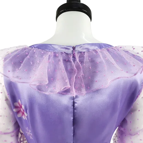 Vista 4 de Vestido Isabella para niñas, vestidos de princesa púrpura para niños pequeños de Encanto