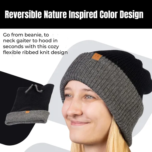 Vista 2 de Baby Alpaca Neck Warmer, Unisex Winter Warmer Hat, Neck Gaiter Scarf