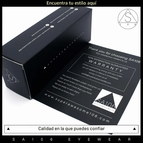 Vista 7 de SA106 Gafas de sol rectangulares hippie con borde de metal estrecho para hombre Marco negro - Lente negra