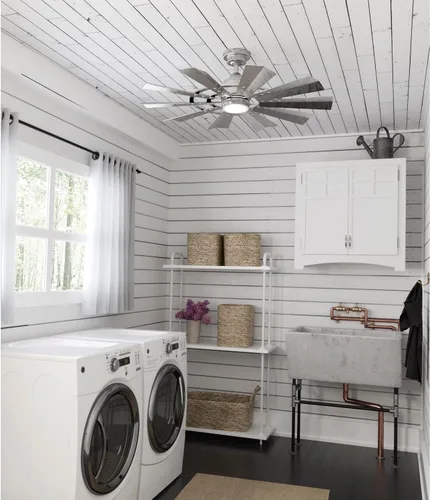 Vista 3 de Hunter Fan Company 50730 Crescent Falls Ventilador de techo, 44, galvanizado