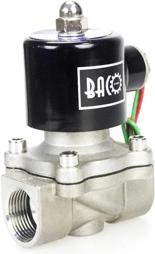 Vista 6 de BACOENG válvula solenoide eléctrica 1/4"-1" DC12 V NPT acero inoxidable/latón NC, 1