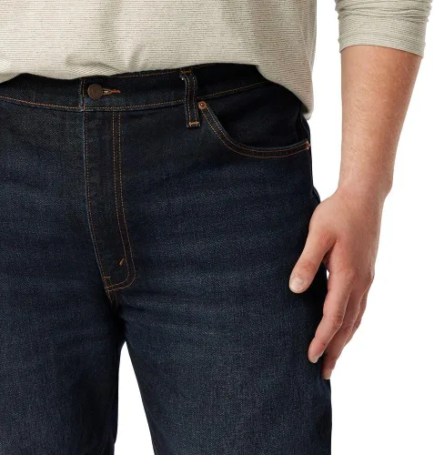Vista 4 de Signature by Levi Strauss & Co Jeans rectos para hombre Niebla del bosque