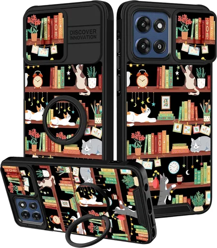 Vista 23 de Funermei Funda para Moto G Stylus 5G 2022, funda para teléfono con diseño de calavera de esqueleto para mujeres y niñas, diseño gótico, Como