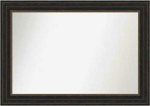 Vista 1020 de Amanti Art Espejo de pared personalizado no biselado (25 x 25 pulgadas), marco de bronce acentuado, varios tamaños personalizados, espejo de baño