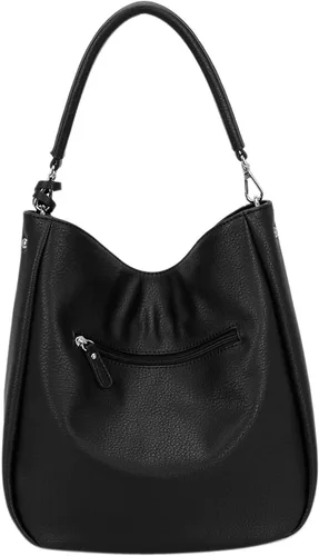 Vista 3 de DAVIDJONES - Bolso tipo Hobo de piel sintética suave para mujer, bolso cruzado mediano, bolso de hombro con asa superior, Bolso Hobo clásico simple