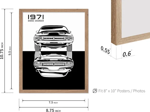 Vista 3 de Poster Master Póster de coche – Impresión clásica de coche – Arte de vehículo – Gran decoración de pared de garaje u oficina – 8 x 10 pulgadas