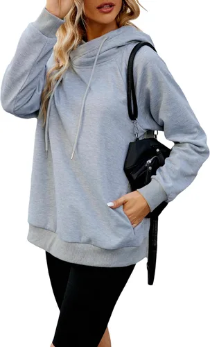 Vista 4 de BMJL Womens Quarter Zip Pullover Oversized Hoodies Sweatshirts With Pocket 2023 Trendy Fall Clothes