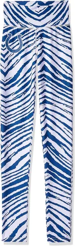 Vista 5 de Zubaz - Leggings con estampado de cebra para mujer con licencia oficial de la NFL, color del