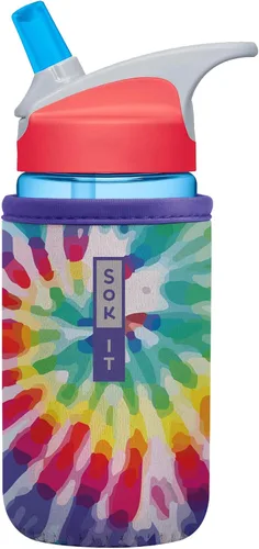 Vista 108 de Sok It BotlSok Funda para botella de agua con cubierta de neopreno aislante (Floral abstracto, se ajusta a CamelBak o Nalgene de 12 onzas)