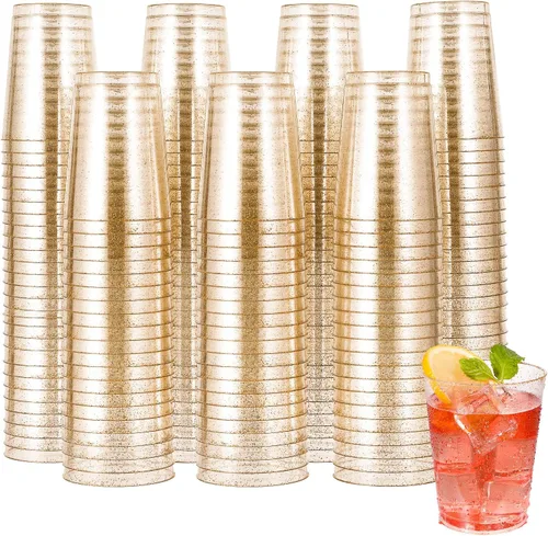 Vista 10 de JOLLY CHEF Vasos de plástico desechables transparentes de 8 onzas, paquete de 200 vasos de plástico transparente resistentes perfectos para bodas
