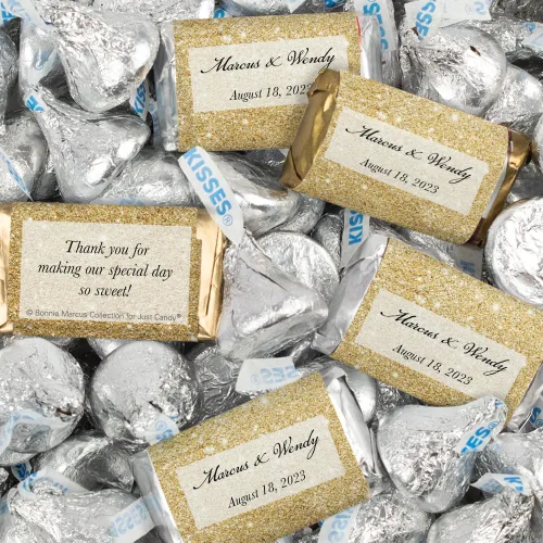 Vista 19 de 128 piezas de dulces de boda personalizados en miniatura y besos