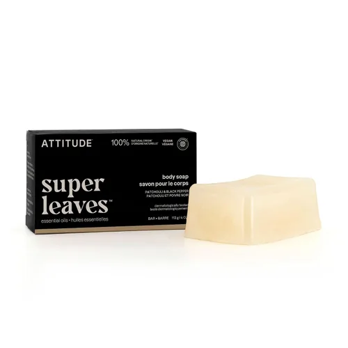 Vista 10 de ATTITUDE Barra de jabón corporal, origen natural, protege y suaviza la piel seca, aceites de coco y oliva, para hombres y mujeres, verificado por