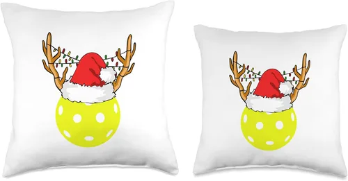 Vista 3 de Pickleball Gifts for Players Pickleball - Almohada de Navidad, 16 x 16 pulgadas, multicolor