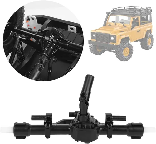 Vista 9 de VGEBY Eje trasero, accesorio de eje trasero de coche RC de plástico negro para WPL/MN Serie 1/16 Camión Modelo Modelo Accesorio