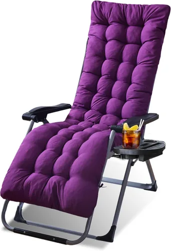 Vista 12 de Moclever Zero Gravity - Cojín para silla de 67 x 22 x 3 pulgadas, almohadilla reclinable acolchada gruesa con 6 lazos seguros, cojín de apoyo suave