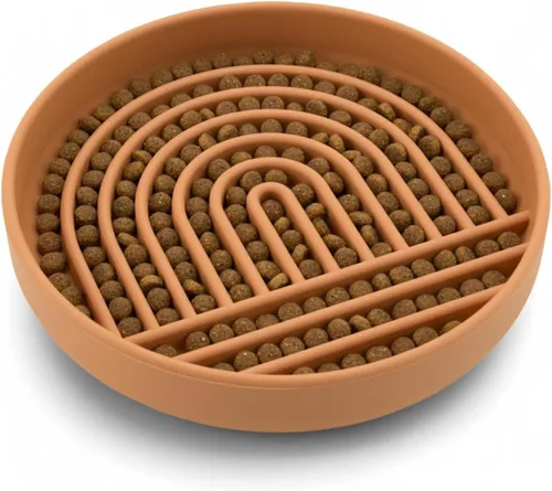 Vista 13 de Should We Go? Alimentador lento para perros y gatos, el tazón Slowdown de silicona, solución para comer lentamente con diseño moderno de alfombrilla