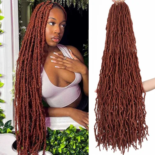 Vista 44 de 6 Paquetes Soft Locs Cabello de Ganchillo Pre Looped Faux Locs Trenzas de Ganchillo Goddess Locs Dreadlocs Cabello Sintético Para Mujeres Negras 1b