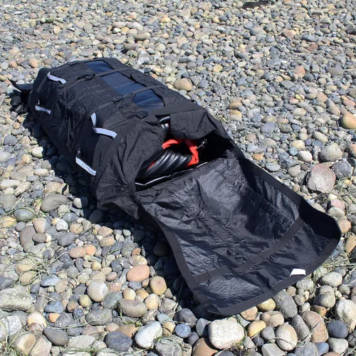 Vista 8 de Seamax Bolsa de almacenamiento y transporte plegable para barco inflable (casco), con tela Sunlitec, asas reflectantes