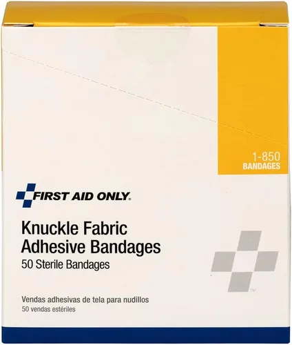 Vista 3 de First Aid Only 1-850 vendajes para nudillos, vendajes adhesivos de tela tejida pesada, 50