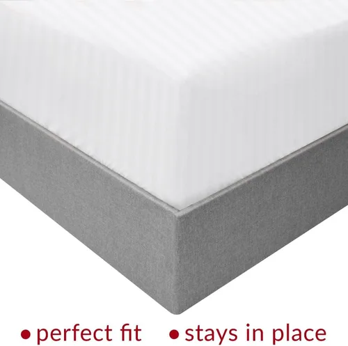 Vista 5 de Mellanni Juego de sábanas tamaño Queen con bolsillos extra profundos, sábanas y fundas de almohada de 4 piezas de la colección icónica, lujosas