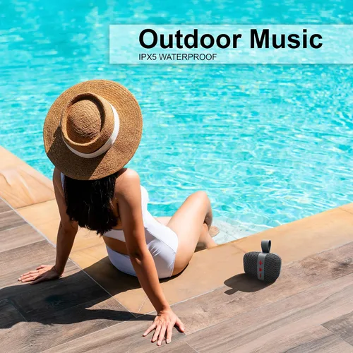 Vista 7 de Fisher Altavoces Bluetooth portátiles, altavoces con clip Bluetooth inalámbricos, altavoz impermeable IPX5, altavoz Bluetooth de potencia máxima