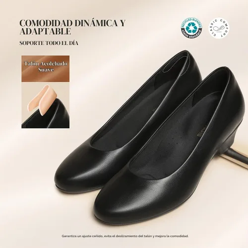 Vista 4 de DREAM PAIRS Zapatos de vestir con soporte de arco de tacón bajo para mujer Negro