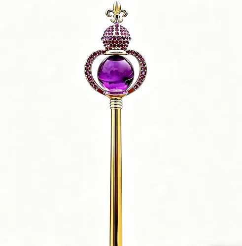 Vista 2 de Queen Scepter - Varita de princesa rubí incrustada para concurso de boda Púrpura