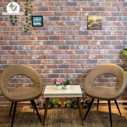 Vista 3 de IZODEKOR Paneles de pared 3D con efecto ladrillo, revestimiento, aspecto de piedra, revestimiento de espuma de poliestireno para sala de estar