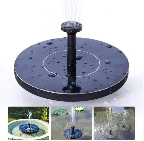 Vista 15 de Kit de bomba de fuente solar con panel solar separado, bomba de agua solar mejorada de 1.8 W con cable de 3 M de largo y 4 boquillas Fuente de agua