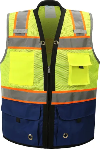 Vista 7 de Shine Bright Chaleco de seguridad – Alta visibilidad con correas reflectantes y bolsillos – Premium, suave, duradero y transpirable