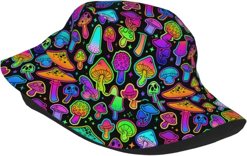 Vista 2 de Sombrero de pescador de hongos para mujeres y hombres, sombrero de pescador para el sol al aire libre, gorras de playa de verano para hombres