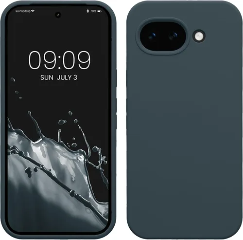 Vista 32 de kwmobile Funda Compatible con Google Pixel 6 Pro - Funda de teléfono de silicona TPU con acabado suave - Azul Arrecife