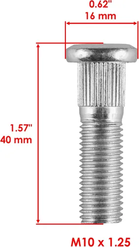 Vista 2 de Caltric Perno de buje de rueda trasera compatible con Honda Foreman Rubicon 500 TRX500FM 2015-2019 QTY 4