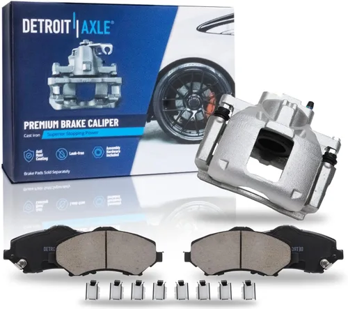 Vista 132 de Detroit Axle - Pinza de disco del lado del acompañante + pastillas de freno de cerámica de repuesto para Lexus HS250H Toyota RAV4 Prius V Scion xB