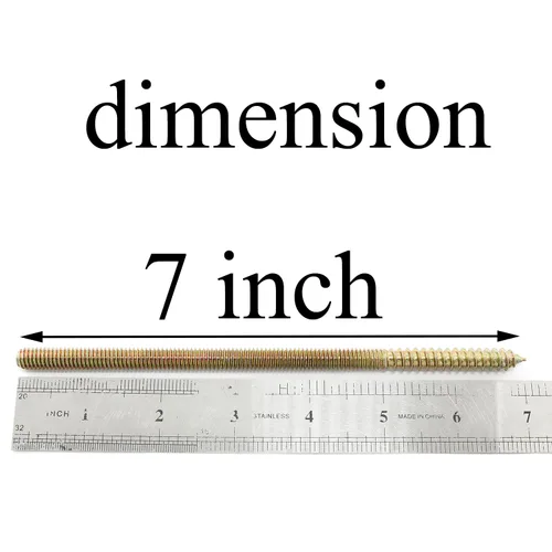 Vista 2 de 8 pernos de suspensión de 5/16-18 x 7 pulgadas, pernos de doble cabeza, tornillos autorroscantes en pulgadas para muebles