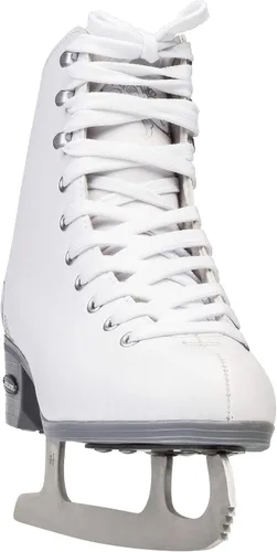 Vista 5 de Bladerunner Ice by Rollerblade Allure - Patines artísticos para mujer, color blanco, patines de hielo, talla 6 de EE. UU