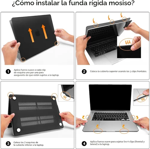 Vista 7 de MOSISO - Funda compatible con MacBook Air de 15 pulgadas M5 M4 M3 M2 Negro
