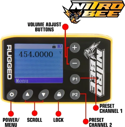 Vista 5 de Rugged Radios Nitro Bee (receptor de carreras, receptor de carrera)