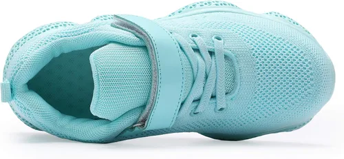 Vista 6 de Hetios Zapatos para Niñas Ligeros Atléticos para Correr Transpirables de Punto Zapatos Deportivos para Escuela (BebéNiña PequeñaNiña Grande)