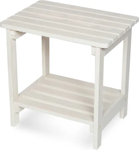 Vista 14 de Shine Company Providence - Mesa auxiliar rectangular de madera maciza, mesa de patio Adirondack para exteriores, color rojo chile Rojo (Chili Red)