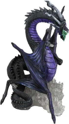 Vista 5 de Ebros Gift Fantasía Mitos y Leyendas Koss Earth Elemental Púrpura oscuro Luz de luna Araña Aracnafaria Dragón en suelo de cristal Figura Edad